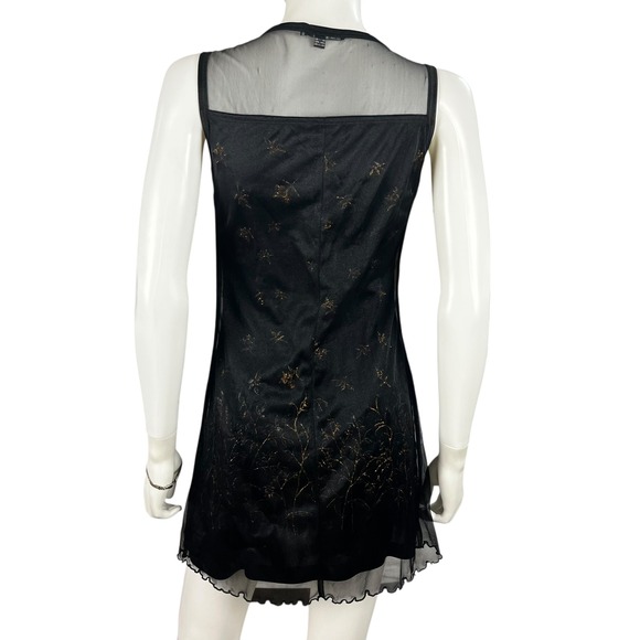 My Michelle Dress Juniors Medium‎ Black Floral Sheer Mini - Picture 4 of 9